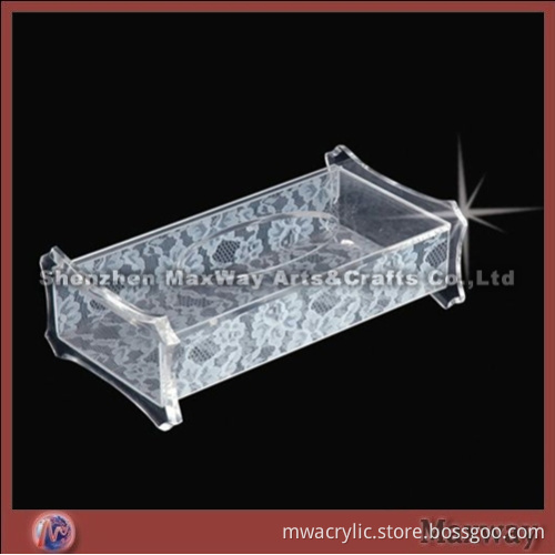 Clear Elegant Cubical Acrylic/PMMA Napkin Case/Box with Wonderful Design